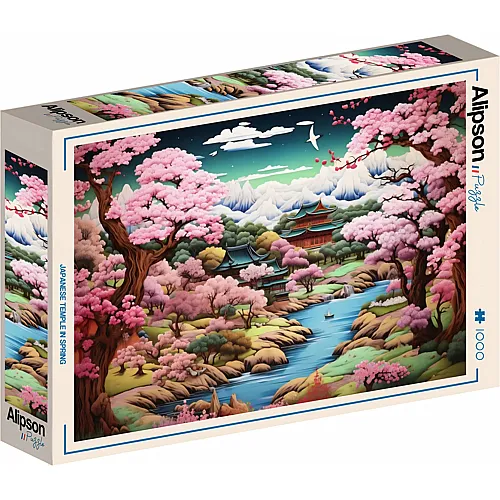 Alipson Puzzle Puzzle 1000 Teile Ein japanischer Tempel im Frühling