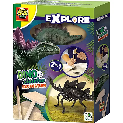 SES Explore Dino and Skeleton Dig 2in1  Stegosaurus