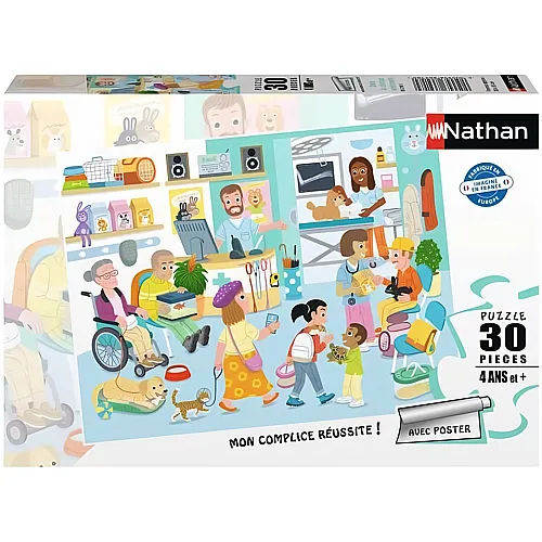 Nathan Puzzle Der Tierarztpraxis - 30 Teile