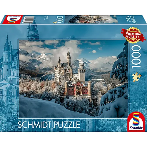 Schmidt Puzzle Winterliches Schloss Neuschwanstein - 1000 Teile