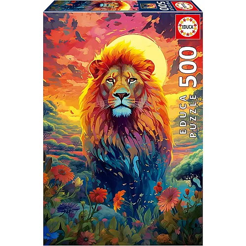 Educa Puzzle Majestic Lion Stare (500Teile)