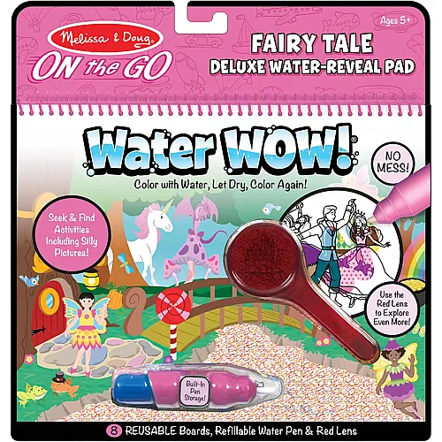 Melissa & Doug Water Wow-Fairy Tale Deluxe | Activity Pad | Reise | ab 3 Jahren | Geschenk f�r Jungen oder M�dchen, Weiss