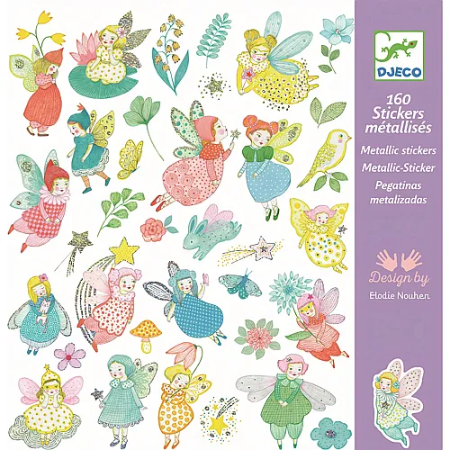 Djeco Sticker metallic Glitzernde Feen