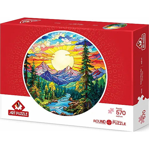 Art Puzzle Puzzle 570 Teile Rundpuzzle - Die Alpen