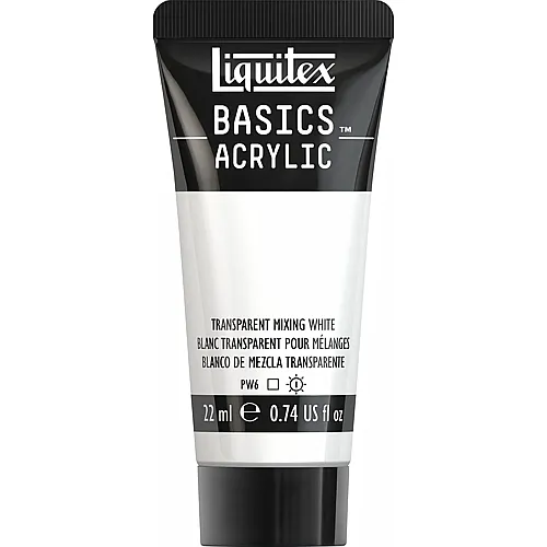 Liquitex Lqx Basics Acrylfarbe 22ml Tube Mischweiss Transparent