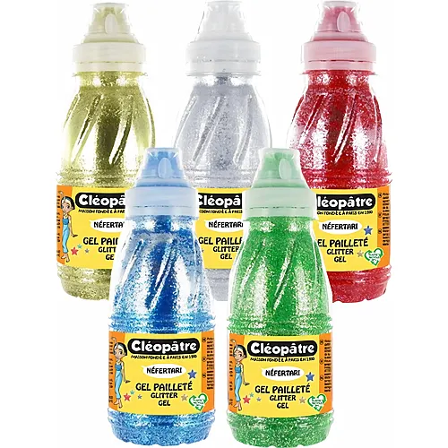 Cleopatre Nefertari Glitter-gel � Set Mit 5 Farbtonen JE 250ml�: Gold