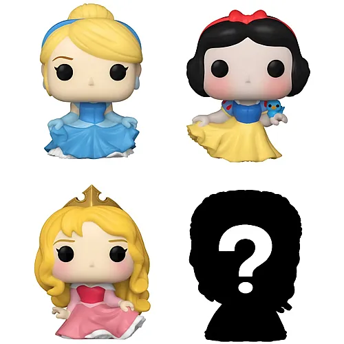 Funko Bitty Pop! Disney Princess 4er Pack Cinderella, Snow White, Aurora & Mystery