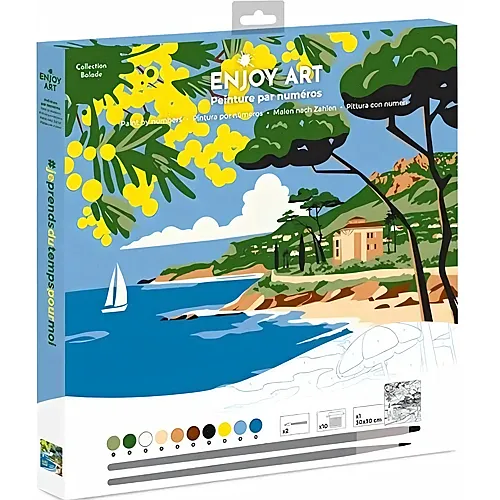 OZ International Enjoy Art Peinture N� 30x30cm Balade C�te D'azur