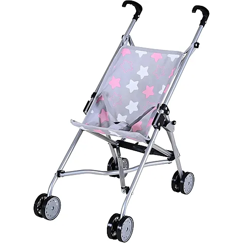 Knorrtoys Puppenbuggy Sim star grey pink