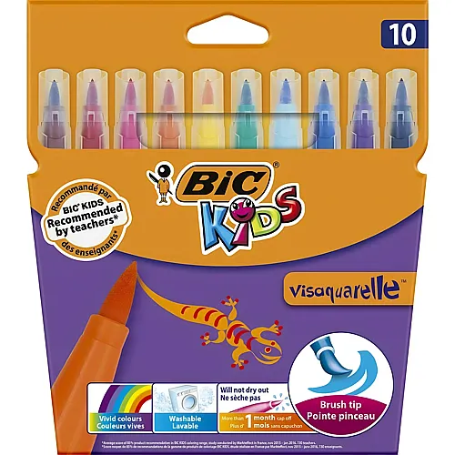 Filzstifte mit Pinsel Spitze - 10 Teile