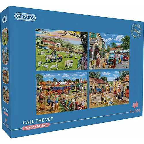Gibsons Puzzle Trevor Mitchell Rufen Sie den Tierarzt an - 500 Teile