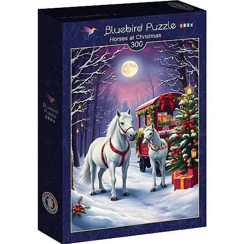 Bluebird Puzzle Pferde an Weihnachten - 300 Teile