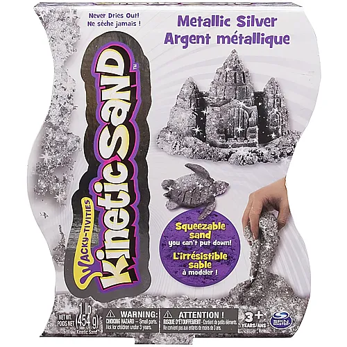 Spin Master Kinetic Sand Metalic Silber 453g Silber