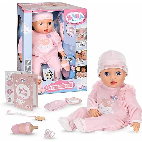 Weiche Babypuppe Annabell mit 7 elektronischen Funktionen & Sound 43cm