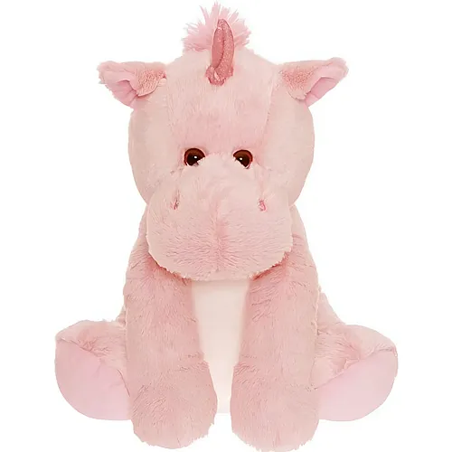 Einhorn sitzend Rosa 40cm