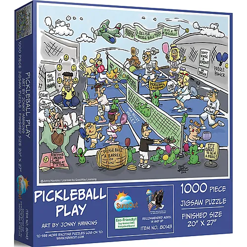 SunsOut Puzzle Jonny Hawkins Pickleball-Spiel - 1000 Teile