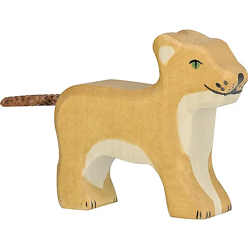 Holztiger L�wenbaby stehend