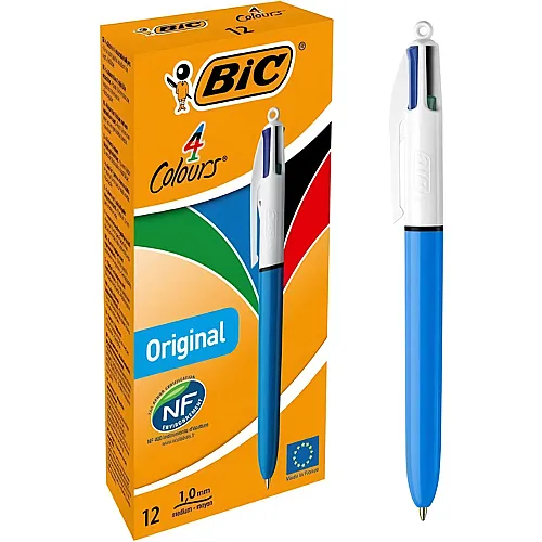 BIC 4 Farb Druckkugelschreiber Medium