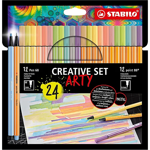 Creative Set Fineliner & Premium-Filzstifte 24Teile