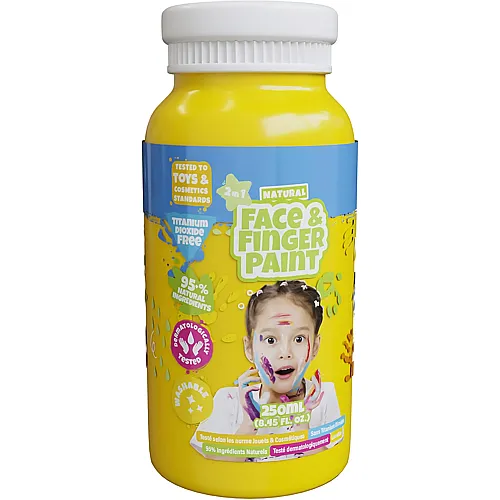 Boti Nat�rliche Gesichts- und Fingerfarbenflasche � Gelb, 250 ml
