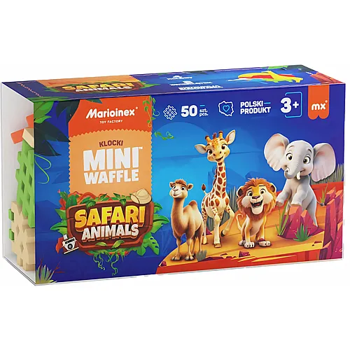 Marioinex Mini Waffle Tier Safari - 50 Teile