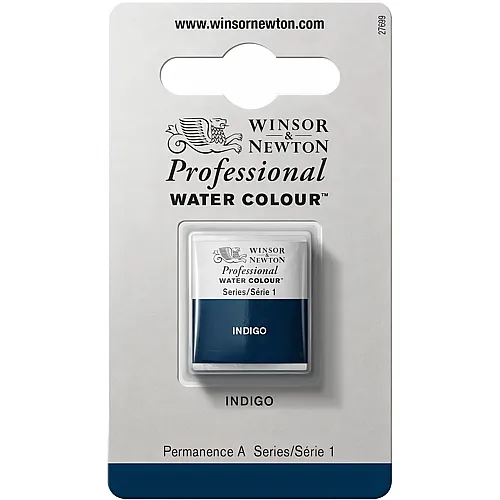 Winsor & Newton Professional Water Colour Aquarellfarbe Indigo - 1/2 Napf