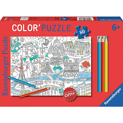 Ravensburger Puzzle Color - Paris - 80 Teile
