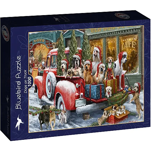 Bluebird Puzzle Dogs on Truck (1000Teile)