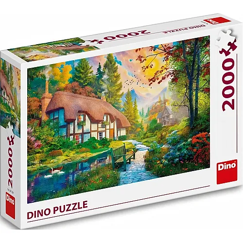 Dino Puzzle Puzzle 2000 Teile House By The River