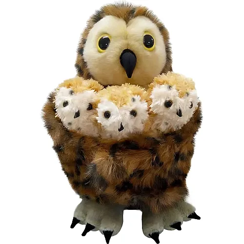 The Puppet Company Hide-Away Puppets Eule Tawny mt 3 Baby Fingerpuppen (28cm)
