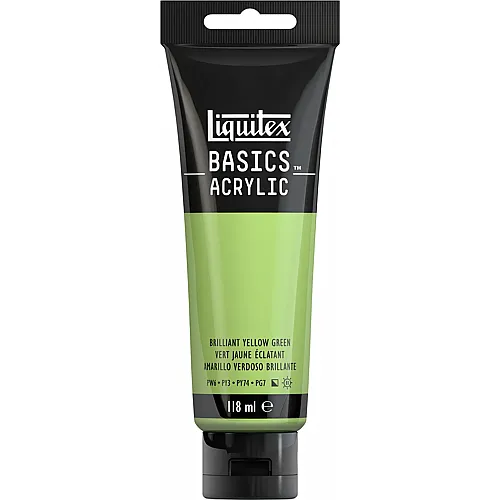 Liquitex Lqx Basics Acrylfarbe 118ml Tube Gelbgr�n Brillant