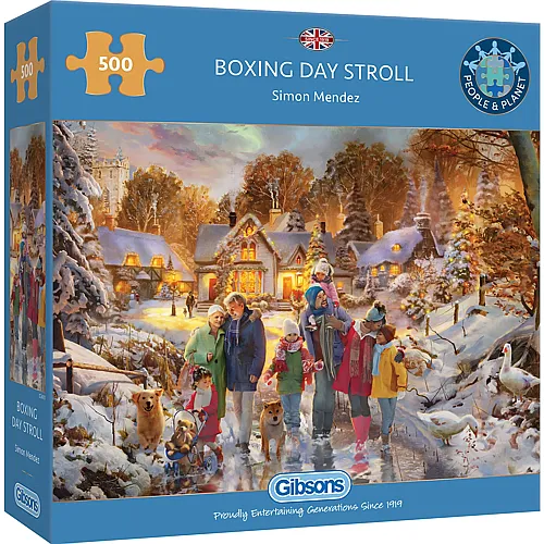 Gibsons Puzzle Simon Mendez Spaziergang am zweiten Weihnachtsfeiertag (500Teile)