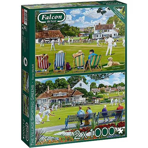 Falcon Puzzle The Village Sporting Greens (2x1000)