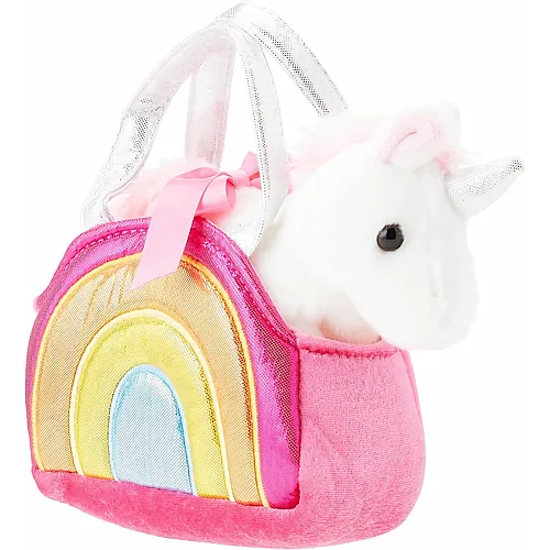 Aurora Regenbogen Einhorn in Tasche (20cm)