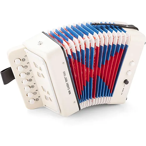New Classic Toys Akkordeon weiss mit Musikbuch