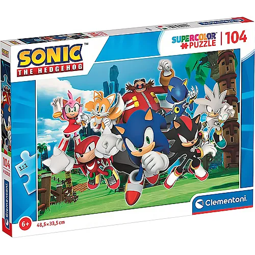 Clementoni Puzzle Supercolor Sonic The Hedgehog (104Teile)