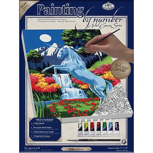 Royal & Langnickel R&l Pbn Artist Canvas Series PM Unicorn