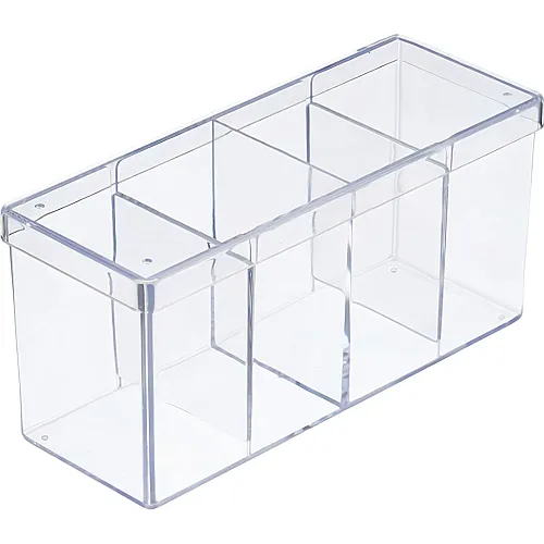 4-Compartment Clear Card Box Up to 240 Cards