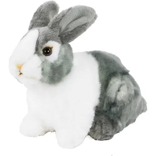 Teddys Rothenburg Hase sitzend Grau/Weiss - 20 cm