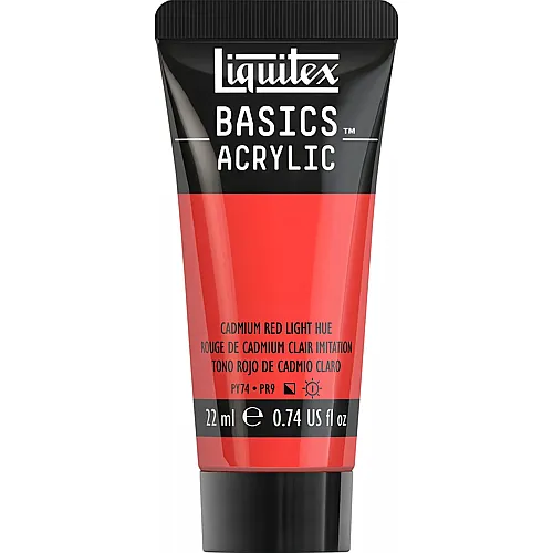 Liquitex Lqx Basics Acrylfarbe 22ml Tube Kadmiumrot Hell Farbton
