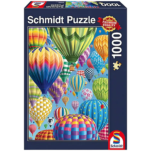 Schmidt Puzzle Bunte Ballone im Himmel - 1000 Teile