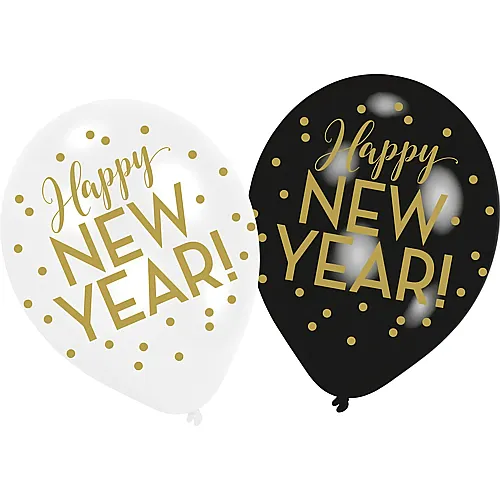 Amscan Ballone Happy New Year - 6 Teile