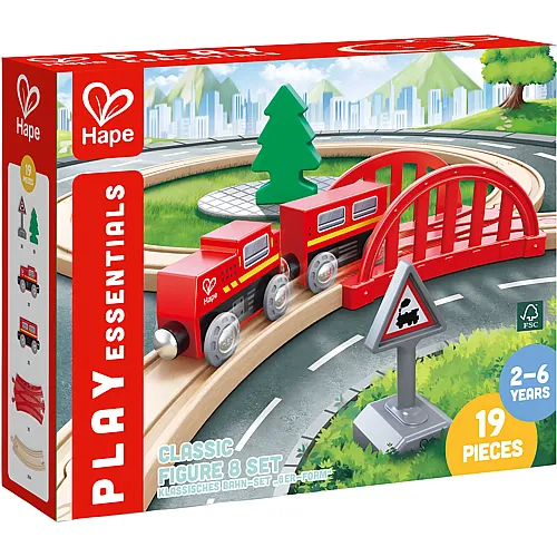 Hape Eisenbahn Classic Figure 8 Set - 19 Teile