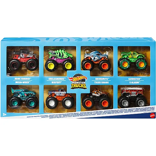 8 Die-Cast-Spielzeugtrucks 1:64
