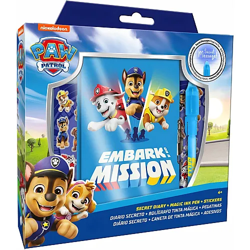 Kids Licensing Paw Patrol Tagebuch mit magischem Stift