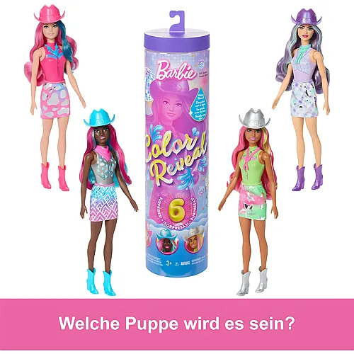 Barbie Color Reveal Disco Star Barbie, 4-fach ass., Puppe 30 cm, �berraschungen, ab 3 Jahren