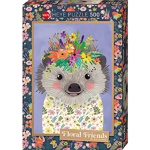 HEYE Puzzle Floral Friends Funny Hedgehog (500Teile)