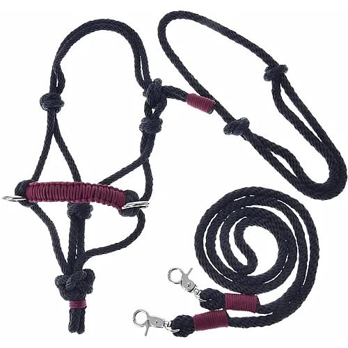 LarDen Halter with Reins & Neck Ring for Size S Hobby Horse Maroon