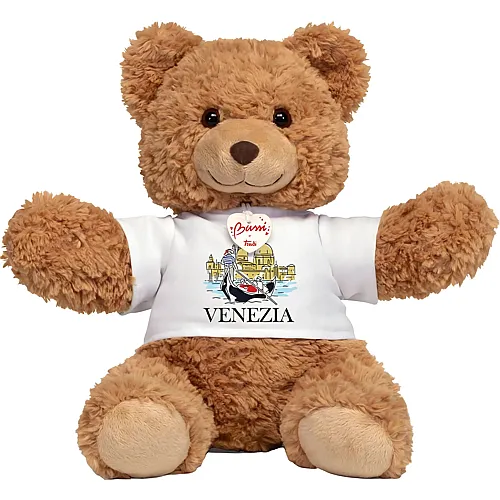 Trudi Bear Marlon T-Shirt VENEDIG | Plüschtiere mit T-Shirts Italienischer Städte, Souvenirs und Reise-Gadgets | 32x30x20zm