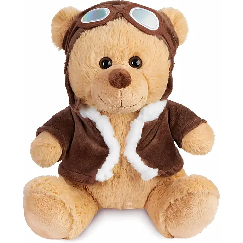 Brubaker Teddyb�r Pilot mit Fliegerbrille und Pilotenoutfit - 25 cm
